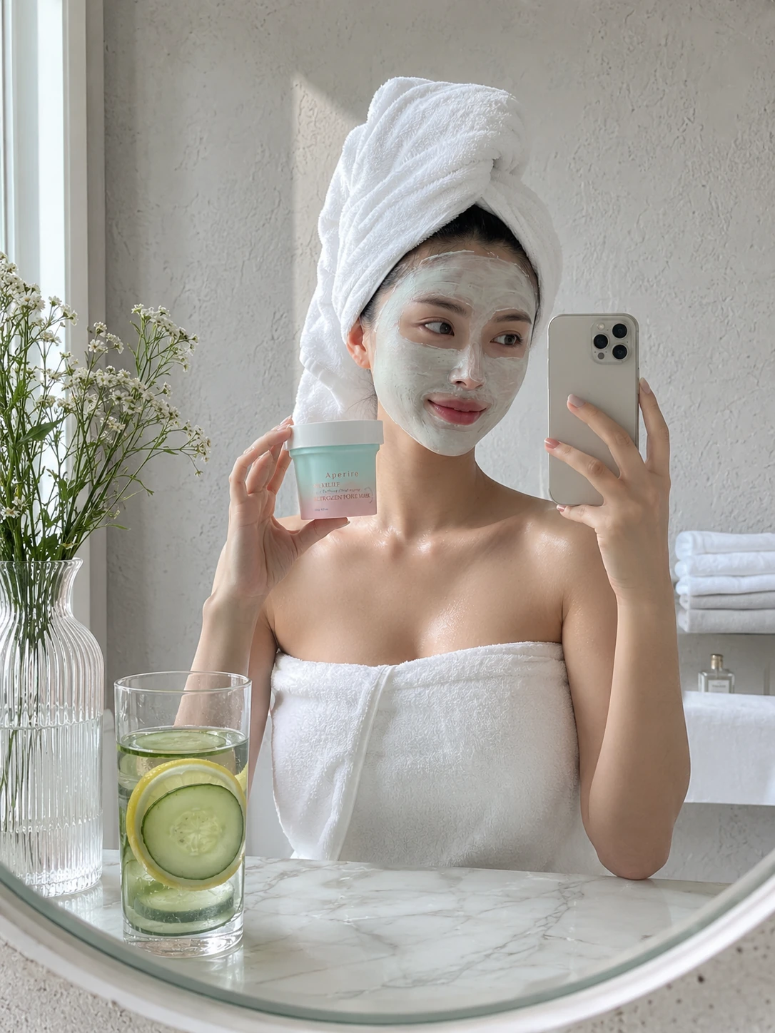 Девушка с APERIRE Be Frozen Pore Mask