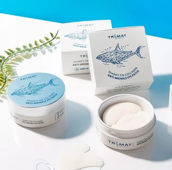 Антивозрастные патчи для век с коллагеном плавника акулы TRIMAY