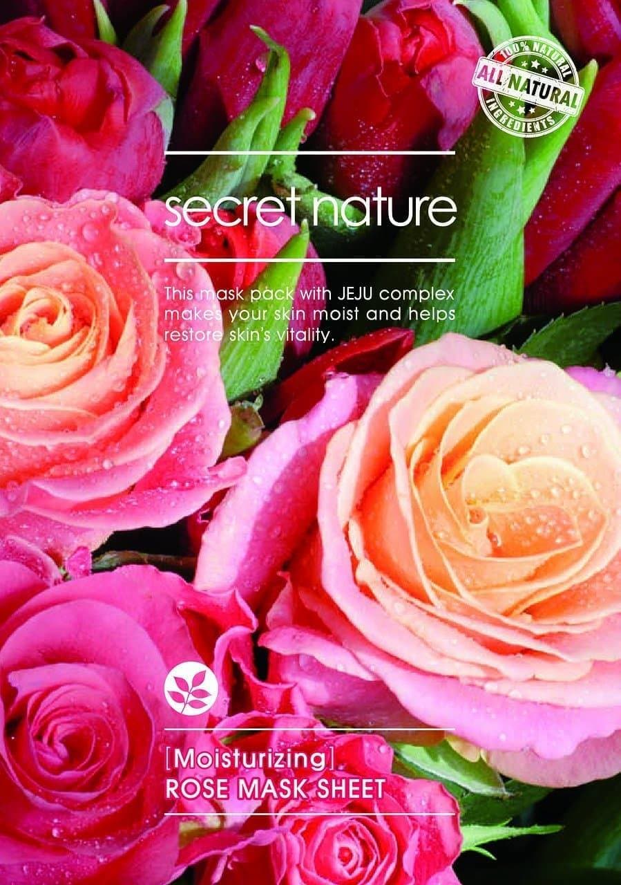 Маска для лица с розой увлажняющая Secret Nature