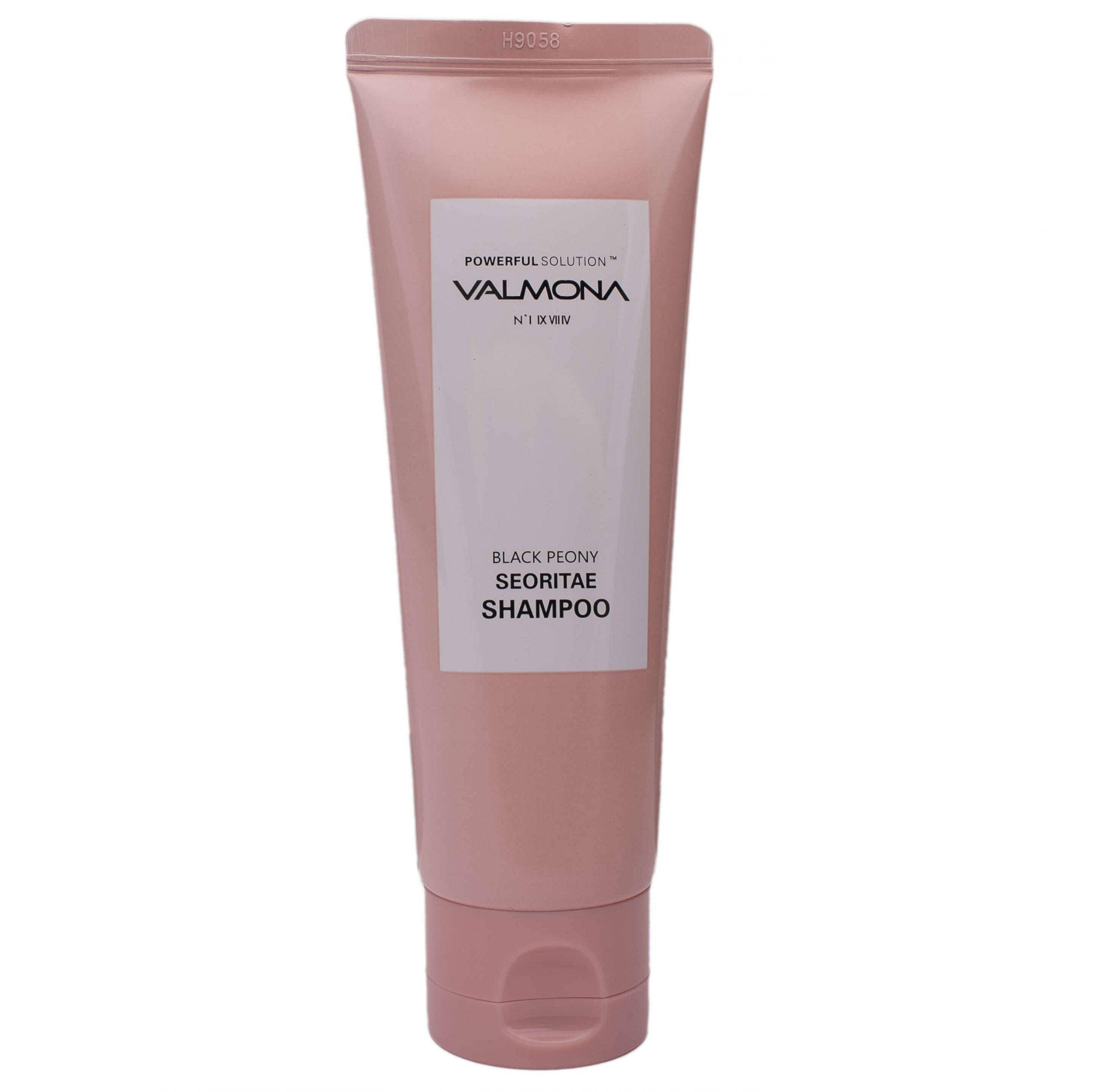 Укрепляющий шампунь с черным пионом Valmona (тревел формат)