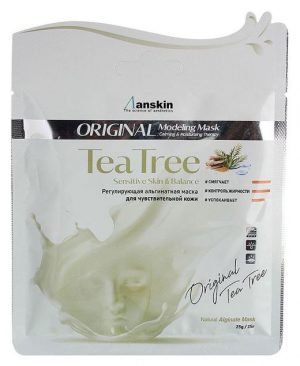 Маска для лица альгинатная с экстрактом чайного дерева и алоэ Anskin