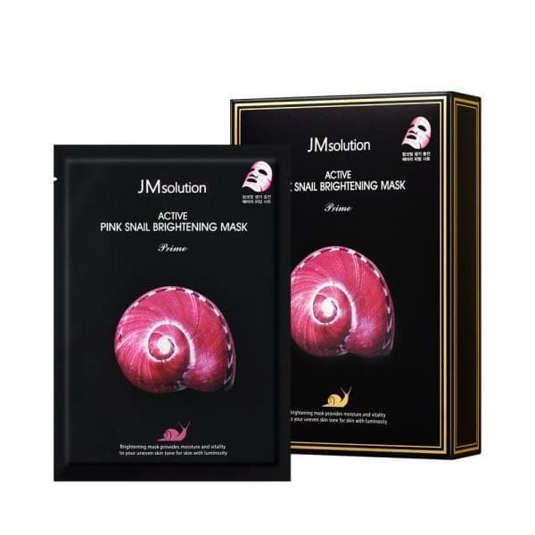 Тканевая маска с муцином розовой улитки и витамином В12 JMSolution