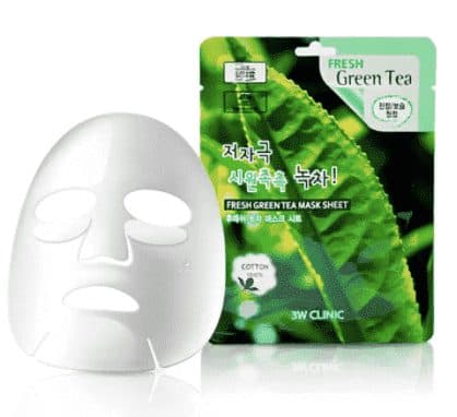 Тканевая маска для лица с зеленым чаем 3W Clinic