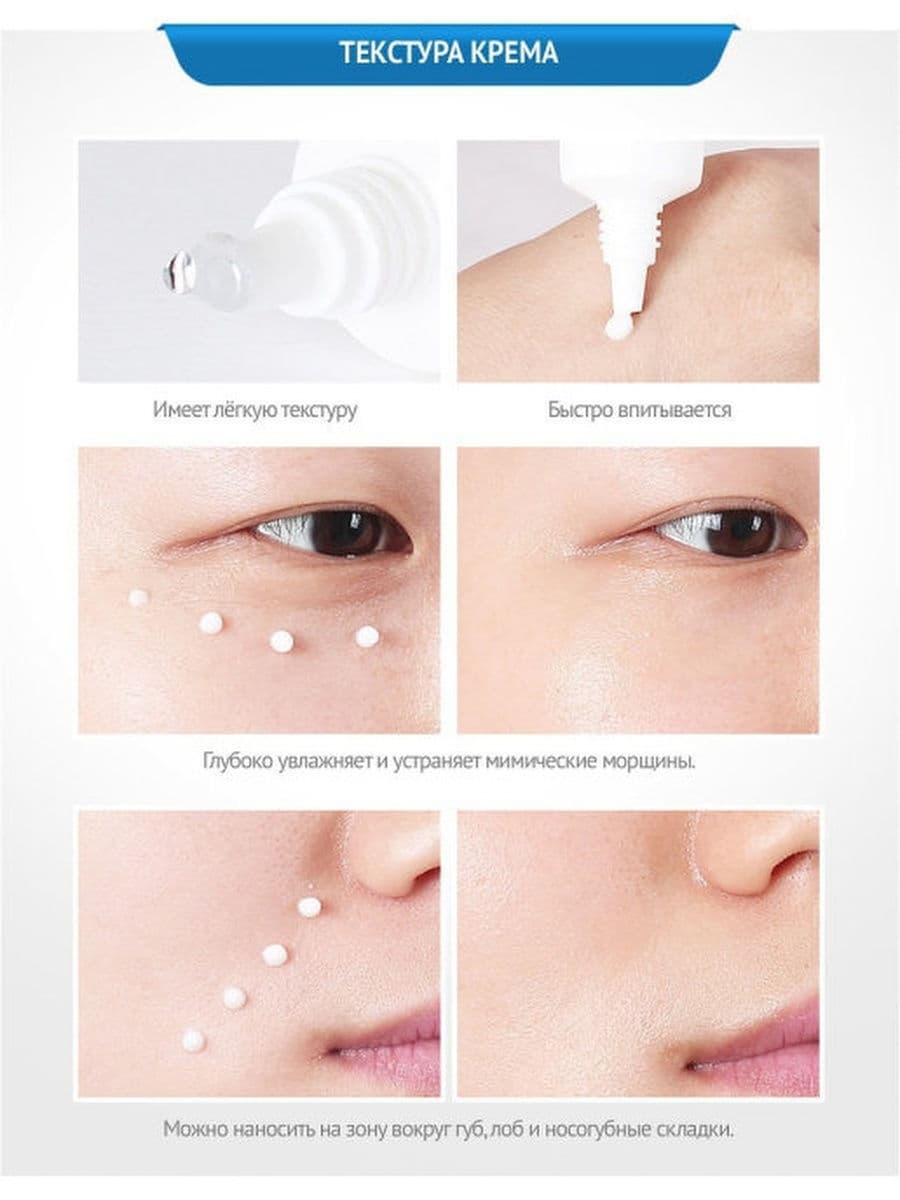 Крем для кожи вокруг глаз с тройным эффектом с морским коллагеном Aronyx