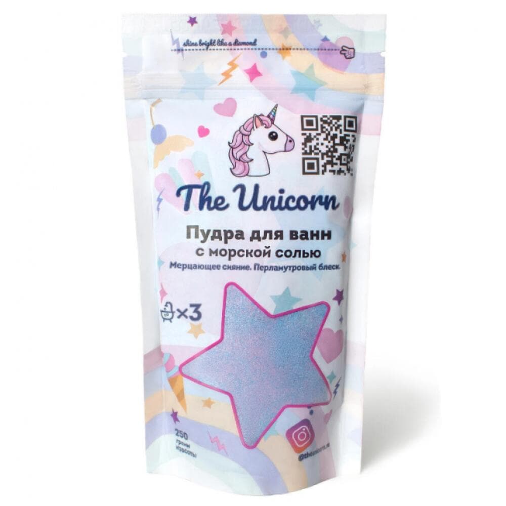 Пудра для ванн с морской солью с ароматом фруктовой жвачки The unicorn Пудра для ванн с морской солью с ароматом фруктовой жвачки The unicorn