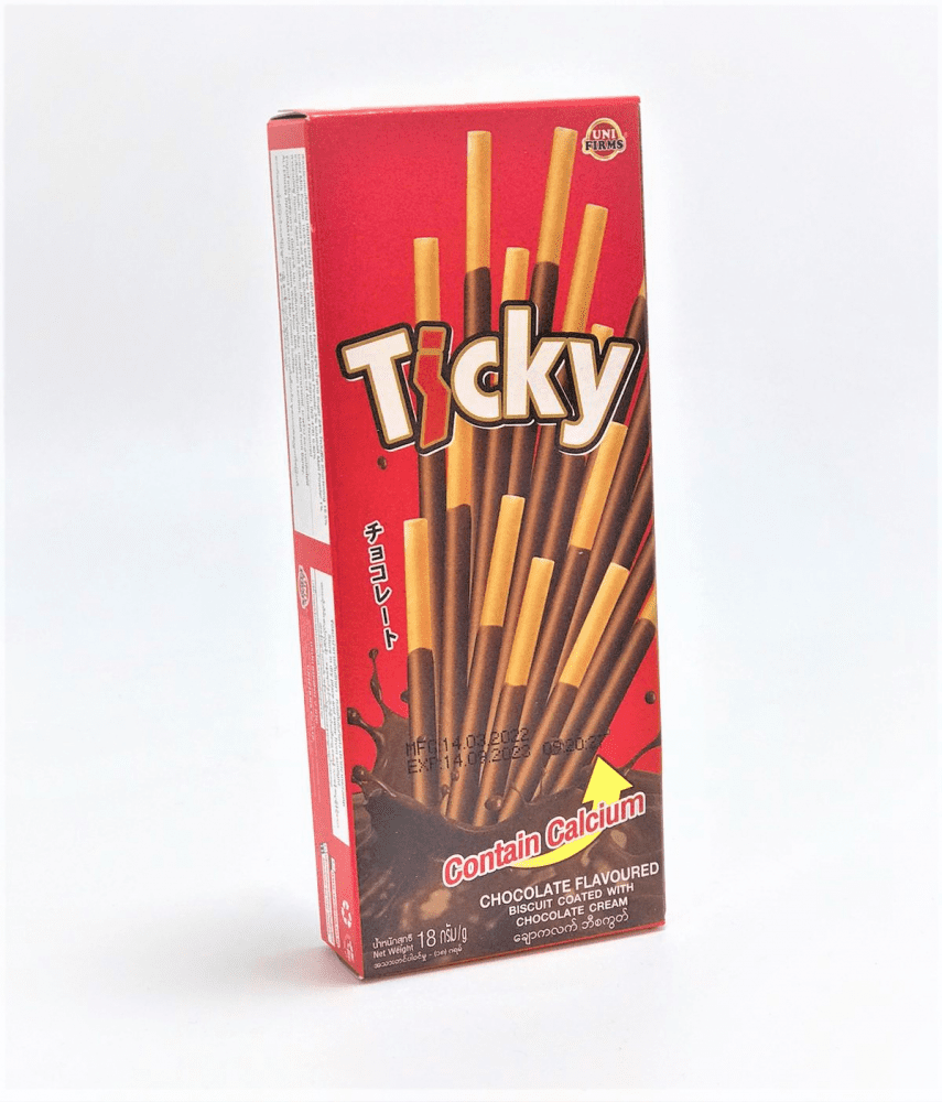 Палочки бисквитные покрытые шоколадным кремом Ticky Палочки бисквитные покрытые шоколадным кремом Ticky