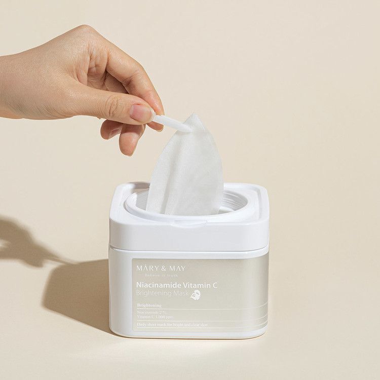 Набор осветляющих масок с ниацинамидом и витамином C Mary&May