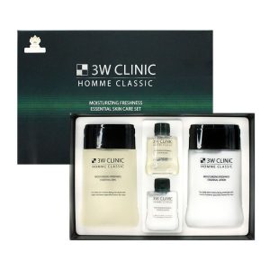 Набор для комплексного ухода за мужской кожей с эффектом увлажнения и свежести 3W Clinic