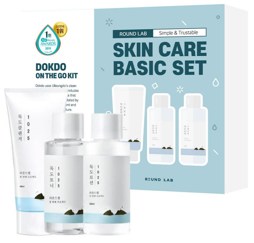 Увлажняющий набор миниатюр с комплексом минералов Round Lab