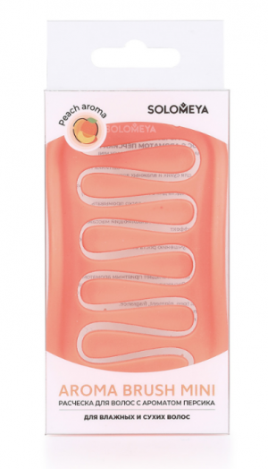 Расческа мини для сухих и влажных волос с ароматом персика Solomeya