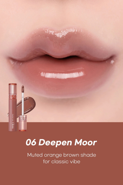 Стойкий блеск для эффекта стеклянных губ 06 Deepen Moor Rom&Nd Стойкий блеск для эффекта стеклянных губ 06 Deepen Moor Rom&Nd