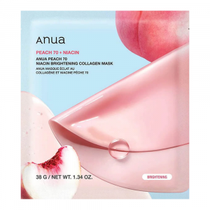 Осветляющая гидрогелевая маска с персиком Anua