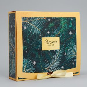 Коробка подарочная новогодняя складная «Счастья в новом году», 20×18×5 см